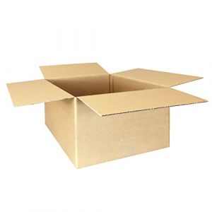 smiley pack Lot de 25 cartons pliables - 400 x 300 x 200 mm - Marron - KK 90 - 40 x 30 x 20 cm - En carton ondul&eacute; - 1 carton ondul&eacute; (smileypack, neuf)