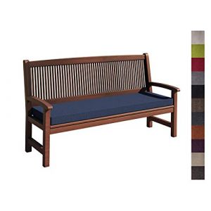sunnypillow Coussin pour Banc de Jardin 100 x 40 x 5 cm plusieures Tailles et Couleurs à Choisir Assise Confortable pour Banc de terrasse/Balcon/Banquette/Galette de Chaise Bleu foncé (Globix24, neuf)