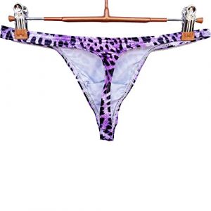 Faringoto String léopard pour homme - Culotte taille basse, violet, S (Faringoto, neuf)