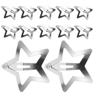 TOPPERFUN 40 Pinces &agrave; Cheveux &Eacute;toiles en M&eacute;tal Argent&eacute;, Clips D&eacute;coratifs pour Femmes et Filles 8-12 Ans, Accessoires Kawaii pour Cheveux Courts, Lot Polyvalent pour &Eacute;cole, F&ecirc;te et Sport (Linuya, neuf)