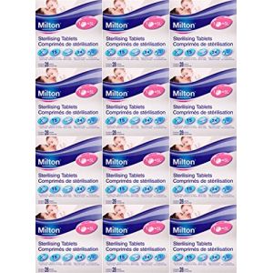 Milton Lot de 12 bo&icirc;tes de 28 comprim&eacute;s de st&eacute;rilisation (Direct Care ltd, neuf)