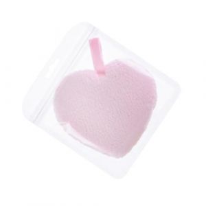 WRITWAA 3pi&egrave;ces Coussinets De Nettoyage Visage Forme De C&oelig;ur Houpette Poudre R&eacute;utilisable Pour &Eacute;limination Maquillage Pads Doux Pour Femme Rose (Saieli, neuf)