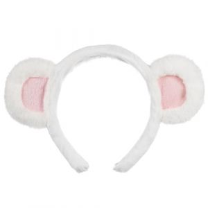 Toyvian Serrage-T&ecirc;te Oreilles D&rsquo;Ours en Peluche Blanc et Rose Accessoire de F&ecirc;te Mignon pour Cosplay et D&eacute;guisement Bandeau Oreilles D&rsquo;Animal Confortable et Doux Pr&eacute;sent Original pour (TXINNG, neuf)