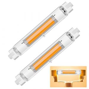 Dvnoua Ampoules R7S LED 118mm Dimmable 30W, R7S LED 118mm &Eacute;quivalent &agrave; 300W Ampoule Halog&egrave;ne J118mm, Blanc Chaud 3000K 3000LM, Sans Scintillement, &Eacute;clairage &agrave; Faisceau 360&deg;, lot de 2 (llcllc, neuf)