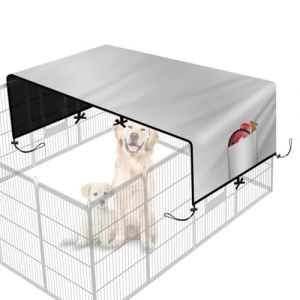 Qukoielly Housse pour Chenil,B&acirc;che en Oxford 210D pour Enclos | Couverture Imperm&eacute;able Grande pour Caisse - pour Jardin Terrasse Pique-Nique Camping Plage et Rassemblements (xipeiqin, neuf)