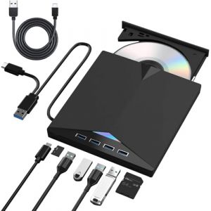 7 en 1 externe Blu - ray LECTEUR USB 3.0 type - C DVD / BD portable Blu - ray Burner, ultra mince 3D CD DVD Burner lecteur Blu - ray optique pour ordinateur portable bureau Windows XP / 7 / 8 / 10 (lechushangmaobaihuo, neuf)