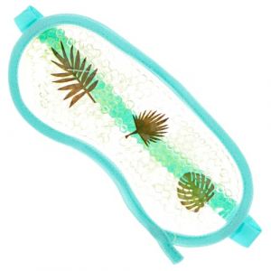 WRITWAA Masque Yeux Froid R&eacute;utilisable avec Poche de Gel pour Soulager Fatigue Gonflement et Tension Masque de Sommeil Confortable pour Bureau et &Eacute;tudiants Vert &Icirc;le (Wlonga, neuf)