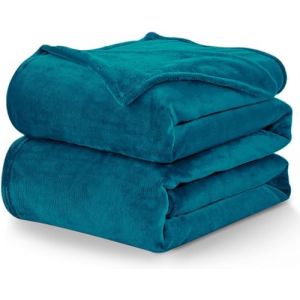WAVVE Plaid Couverture Polaire Flanelle en Microfibre, Jeté de Canapé 220x240 Bleu Canard, Couverture lit Jete de Canape 2 Personnes, Plaid Fourrure Grand Chaud et Doux en Peluche, Turquoise (Wavve EU, neuf)