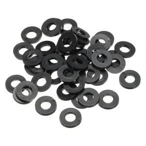 PATIKIL Joint Plat En Caoutchouc M8, Lot De 40, Diamètre Intérieur 8mm, Diamètre Extérieur 16mm, Épaisseur 2mm, Joint D'étanchéité Pour Robinet, Tuyau D'eau, Boulon De Fixation, Noir (PATIKIL UK, neuf)