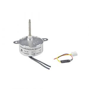 CHANCS Petit Moteur Synchrone Motor&eacute;ducteur TYC-40 DC 12V 5RPM Longueur d'Arbre 35mm pour Moteur &Eacute;lectrique Arbre de No&euml;l &agrave; Fibre Optique (CHANCS MOTOR, neuf)