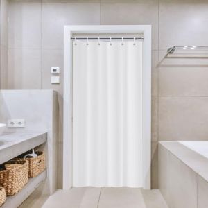 YISURE Rideau de Douche &eacute;troit 100x180, Rideau Douche en Tissu Polyester Extra &eacute;troit Hydrofuge avec Oeillets m&eacute;talliques, Largeur 100 x Hauteur 180cm (JasmineHome, neuf)