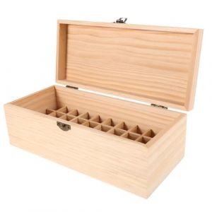 OFFIGAM 40grilles Boîte Bois Pour Rangement Huiles Essentielles Organisateur à Compartiments Pour Affichage Et Stockage De Parfums Et Vernis à (pristonswater, neuf)