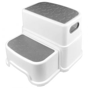 Maxentico Marche Pied Enfant Toilette, Détachables Tabouret Enfant, Escabeau Enfant 2 Marches, Marchepied, Tabouret À Deux Marches, Marche-Pieds pour Enfants Antidérapant, Kids Step Stool (Gris) (MAYHDG, neuf)