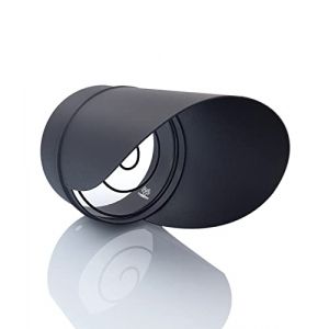 TYGERIX® Borne Horizontale pour Désenfumage 80 mm Noir | Chapeau de Cheminée en Acier | Résistant à la Chaleur | Avec Spirale Anti-glace et Chapeau Pare-pluie | pour Poêles Chaudières Cheminées (Giobbis, neuf)