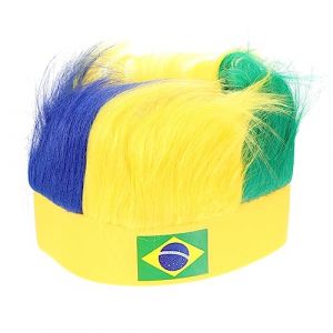VALICLUD Postiche Bandeau Bonnet Casquette Football Vert Polyester pour Accessoire D&eacute;guisement Supporters Br&eacute;sil Homme (Cedongh, neuf)