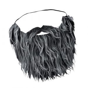 LeeQinersw Jeu de d&eacute;guisement pour Halloween : fausses barbes r&eacute;alistes et amusantes pour hommes, femmes et enfants, Noir Blanc (LeeQiner, neuf)