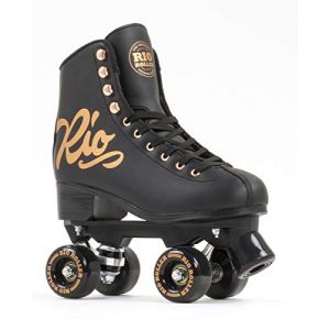 Rio Roller Quad Skates Patinage Enfant Jeunesse Unisexe Rose (Rose Black), 35,5 (Warehouse One - Sports & Style, neuf)