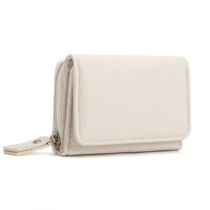 CHAOFANXI Porte-monnaie pour femme petit, Porte-monnaie bifold en cuir petit pour femmes, Porte-monnaie pour femme petit et au format court, Petite bourse avec plusieurs compartiments, Blanc., 10*8*4 (Michong, neuf)
