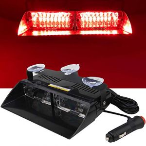 yifengshun rouge LED application de la loi d'urgence balise danger stroboscopique lumières haute luminosité 16 LED 12 V voyant d'avertissement pour camion remorque Interio (yifengshun, neuf)