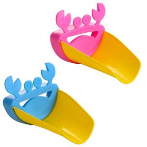 HIUOUIH Prolongateur de Robinet 2 Pièces Forme Crabe Robinet Extender Accessoires Évier Poignée Extender Prolongateur de PP pour Enfants se Laver Les Mains Cuisine Salle de Bains Lavabo, Bleu + Rose (ShenzhenzhenzunTechnology Co., Ltd, neuf)