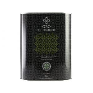 ORO DEL DESIERTO - Huile d'Olive Vierge Extra Espagnole (Variété Picual) - Bidon Métallique 3 Litres (Oliva Oliva, neuf)
