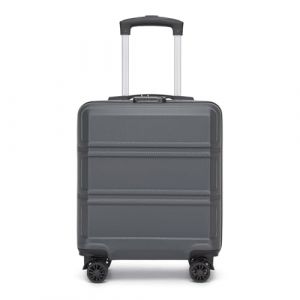 Kono &ndash; Valise de voyage l&eacute;g&egrave;re en coque rigide avec serrure TSA et 4 roues pivotantes robustes pour cabine, bagage &agrave; main de taille petite, moyenne ou grande, gris, 45x36x20cm (Halterner Technologie GmbH, neuf)
