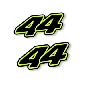 Lewis Hamilton Autocollant 2022 pour voiture 44 F1 Formule 1 Jaune fluo Noir (PiggyStickers, neuf)