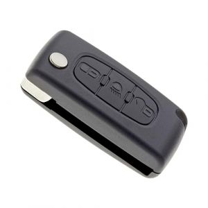 Jongo® CE0536 Coque Clé sans Lame 3 Boutons Phare Compatible avec Citroen C4 C5 C6 Picasso Grand Picasso Boîtier Télécommande + Goupilles (Jongoshop, neuf)