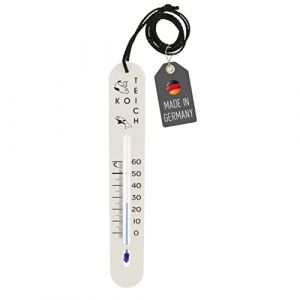Lantelme Thermomètre d'étang - 19 cm - Avec cordon - Température de -15 °C à 60 °C - Pour pisciculture - Pour poissons tels que carpes koï, truite, carpe, étang de jardin, élevage de carpes koï (lantelmegmbh, neuf)
