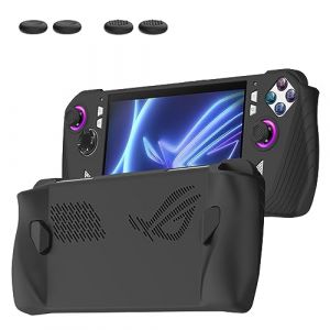 MEMELOKA Coque pour ASUS ROG Ally avec 4 Poignées de Pouce, Anti-Rayures et Antichoc Souple Silicone Housse de Protection pour ASUS ROG Ally - Noir (YDX-FIRST, neuf)