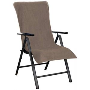Brandsseller Housse en &Eacute;ponge pour Chaise de Jardin 65x130 cm &ndash; Coussin de Si&egrave;ge d'Ext&eacute;rieur en Coton 100% &ndash; Serviette XL Confortable, Antid&eacute;rapante, Lavable, Certifi&eacute;e Oeko-Tex &ndash; Marron (brandsseller, neuf)
