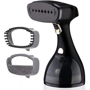 LEBENLANG Defroisseur Vapeur 1500W - 25g/min & Réservoir 300ml I Fer à Repasser de Voyage avec Gant I Défroisseur Vapeur Vertical Repassage Vapeur Vertical Steamer Portable (LEHARO, neuf)