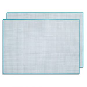 Papier millimétré sous-main pour écrire et esquisser I feuilles détachables I papier mathématique I bureau et école I DIN A2 I grand format I bleu I papier offset 90 g/m² 40 feuilles I dv1201 (easydruck24, neuf)