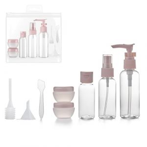 8 Pi&egrave;ces Flacon Voyage, Kit Voyage Produit Toilette, Bouteilles de Voyage, Contenant de Voyage &agrave; Remplir, Adapt&eacute;s pour Le Shampooing, la Lotion, Le Revitalisant, Le Gel Douche (Rfervgauk, neuf)