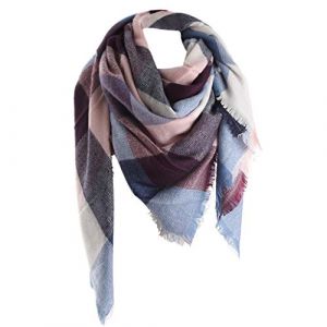 Bakicey Femme &eacute;charpe &eacute;tole Fille ch&acirc;le Foulard, Pashmina Echarpe a Carreaux Laine Mode Etole Plaid Foulards Oversize Shawl Cardigan Cachemire Chaud Automne Hiver Manteau Tricot Ponchos et Capes (A) (Bakicey, neuf)