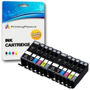 12 XL Compatibles PGI-550XL CLI-551XL Cartouches d'encre pour Canon Pixma iP7150 iP8750 MG6350 MG7150 MG7550 - Noir/Noir Photo/Cyan/Magenta/Jaune/Gris, Grande Capacité (Printing Saver, neuf)