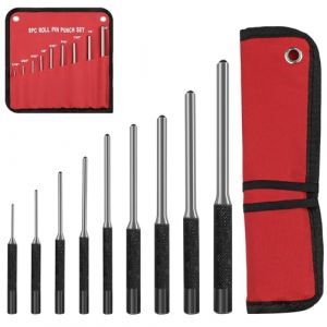 MISIQIMA 9 Pièces Chasse Goupille avec Sac de Rangement en Nylon, 1,5 MM-8 MM, Adapté à Réparation de Montres, au Cuir, aux Bijoux, à L'artisanat (AMSQ EU, neuf)