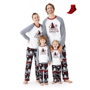 PatPat Pyjama Assorti Famille de No&euml;l Ensembles de Pyjama pour Couple, Enfant et B&eacute;b&eacute;, Combinaison Pyjama Femme et Homme Hiver, Pyjama de No&euml;l Familial avec Motif P&egrave;re No&euml;l, Pyjama Femme et Homme (PATPAT STORE EU, neuf)