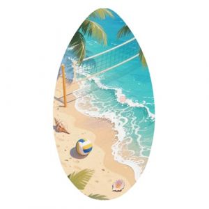 Hellery Skimboard en Bois pour d&eacute;butants et Enfants, Planche de Plage pour eaux Peu Profondes, 30 Pouces (Hellery FR, neuf)