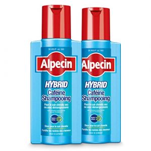 Alpecin Hybrid Caféine Shampooing 2x 250 ml Shampoing homme antipelliculaire | Shampoing anti chute de cheveux homme | Shampoing cheveux sec homme | Cheveux traitement calvitie (Dr. Kurt Wolff GmbH & Co. KG, neuf)