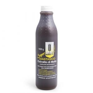 Malto Attivo, Super Diastasico 1400g, Extrait de Malt à Haut Pouvoir Diastasique, Malt d'Orge et Mais idèal pour la Panification, 12.000 Unitées Pollak, Fabriqué en Italie (MALTO ATTIVO, neuf)