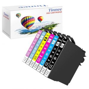 Tinnee 7er-Pack T0807 Multipack Cartouche d'encre Compatible pour Epson 80XL Epson T801 T802 T803 T804 T805 T806 T807 pour Stylus Photo R265 R360 R285 P50 Stylus PX700W PX710W PX800FW PX810 PX650 (Tinnee, neuf)