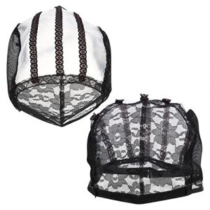 iplusmile 2 pièces Capuchons de Perruque Respirants Filet Élastique Casquettes Invisibles pour Fabrication de Perruques et Accessoires Confortables et (Cosy & U, neuf)