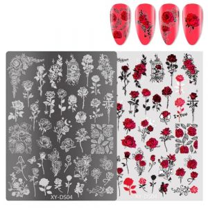 Ongles papillon Timbres Pochoirs Fleurs Ongles Templates Tampons Plaques de tampons Fran&ccedil;ais Pochoirs Art Plaques Fran&ccedil;aises Fleurs Marque-Ongles Manucure Mod&egrave;le Outil (sheQImaoYI, neuf)