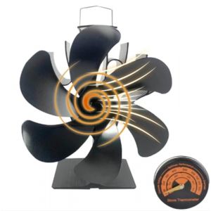 Ecofire Ventilateur de poele with Thermomètre,Non Elektrischen 6 blattriger Warmebetriebener Ventilateur Cheminee, pour Cheminée Bois,Bruleur Pellet,Accessoire Poele Bois (zxzb, neuf)