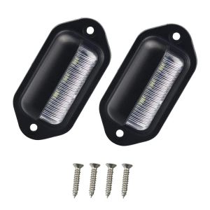 Flaconi 2PCS Eclairage Plaque Moto,Eclairage Plaque Immatriculation,éclairage Plaque Moto,Feu Arriere pour Remorque,Eclairage de Plaque Moto,pour 12V/ 24V Camion Camionnette Remorque Voiture Véhicule (shenhua auto, neuf)