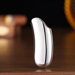 Miaoyak Coque en m&eacute;tal durable finition chrom&eacute;e pour petit Bic J5 J25, fabriqu&eacute;e en alliage de zinc, briquet non inclus. (NAIXUE-FR, neuf)