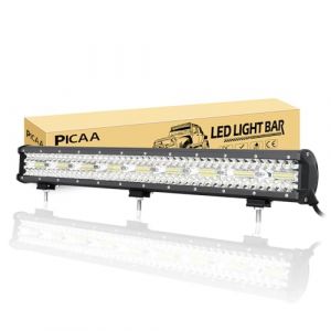 PICAA Led Barre Lumineuse, Triple Rangée 8D 26 pouces 65 CM 540W longue portée Rampe a led Combo Faisceau de Spot D'inondation 12V hors route Voiture Véhicules 4x4 SUV ATV Camion Tracteur (BEISHUO-UK, neuf)