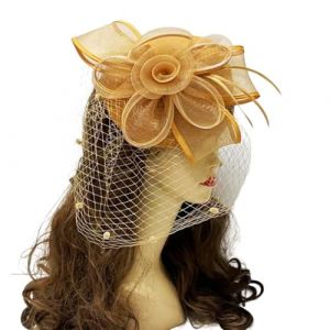 HIOPOIUYT Chapeau bibi style années 20 pour fête, mariage, femme - Chapeau à fleurs vintage - Style années 20 (awdaiew, neuf)
