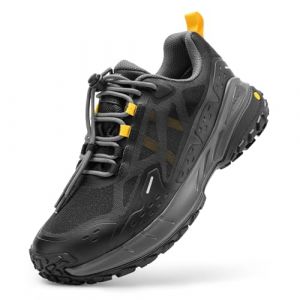 FitVille Extra Larges Chaussures Basses de Randonnée Homme Imperméables et Antidérapantes Baskets de Trekking Chaussures de Marche Sportives Noir 47 EU X-Large (Luhua International Trade, neuf)